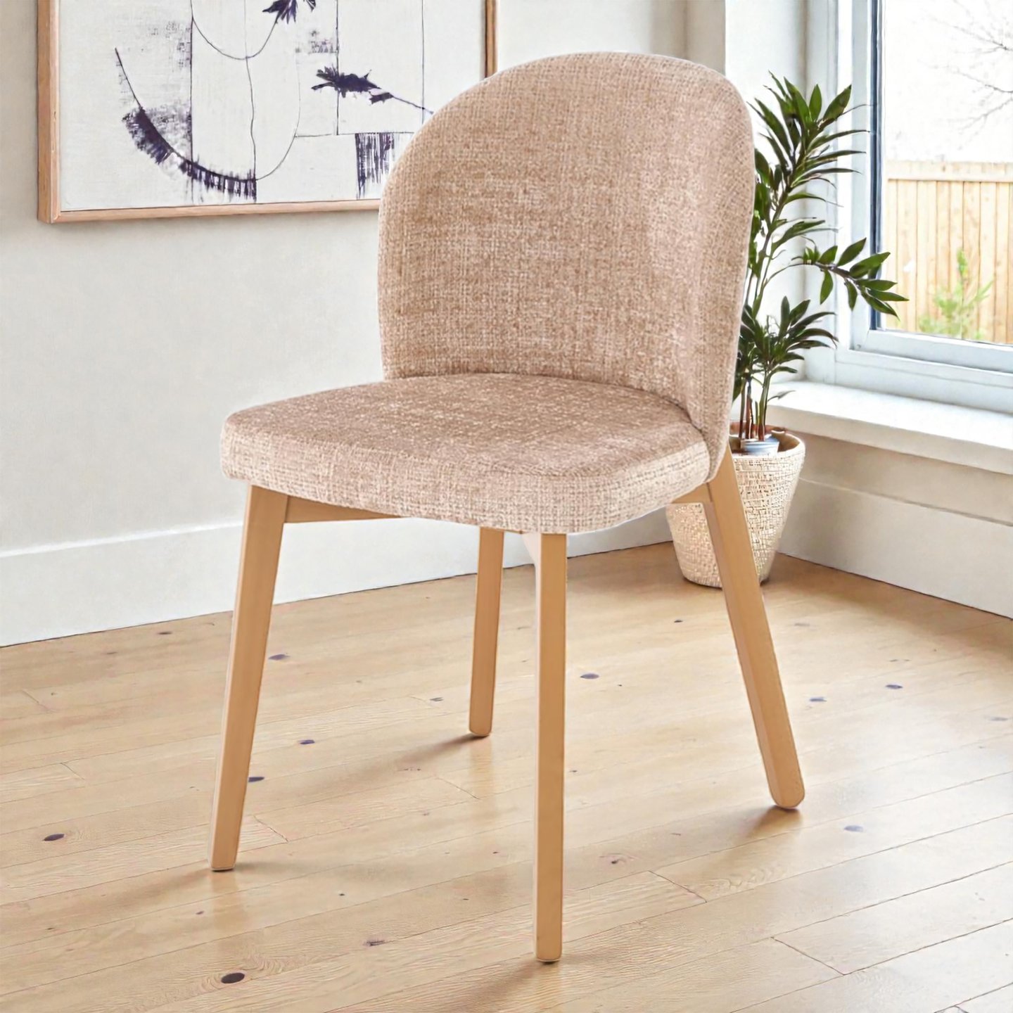 Verso ruokatuoli, beige/tammi