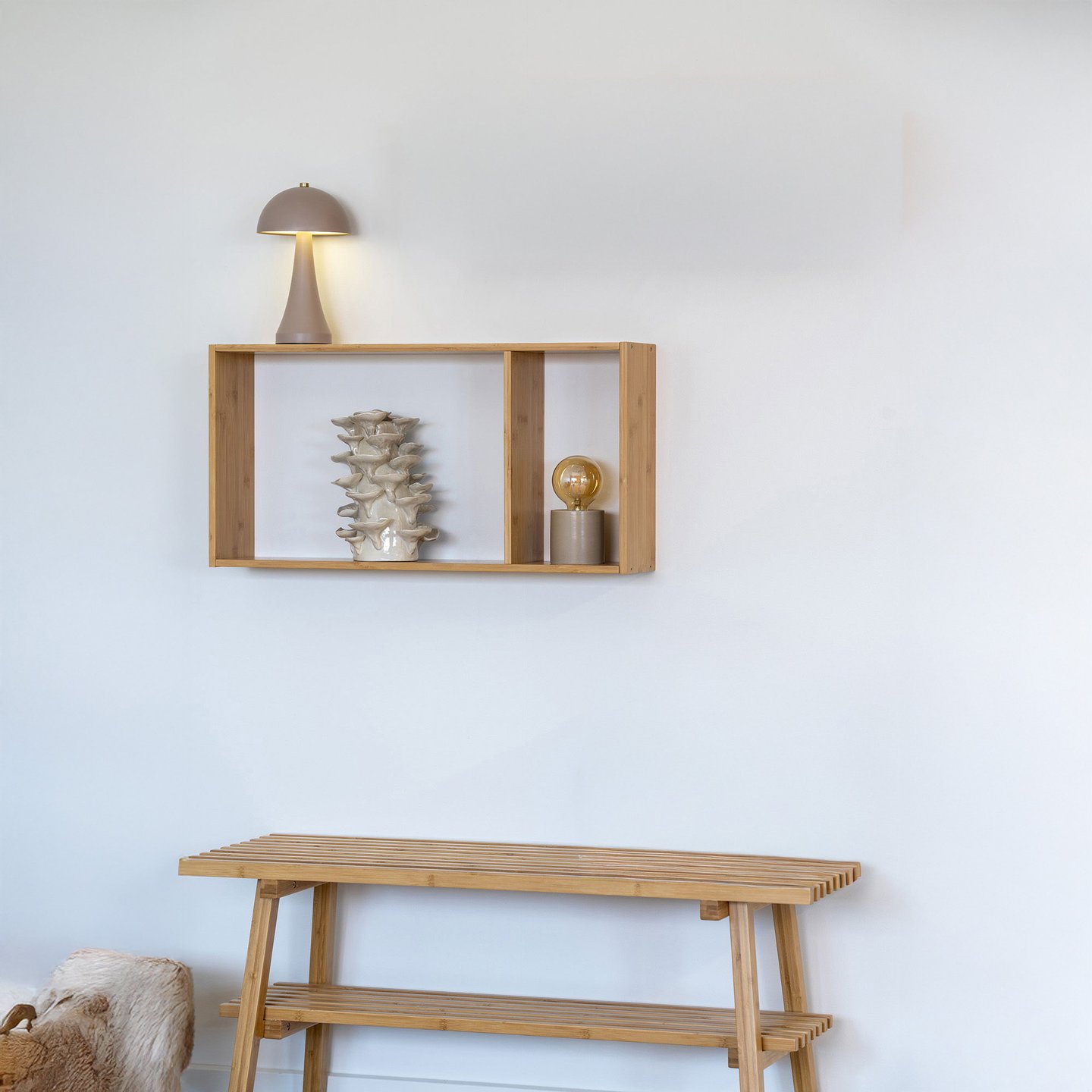 House Nordic Ember seinähylly 70x15x35,5cm, natural