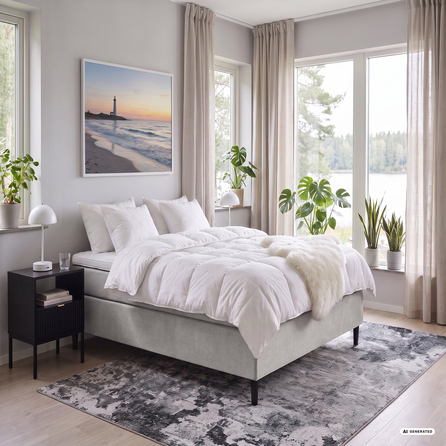 Wonderland Vip jenkkisänky 160x200cm, firm/x-firm, Air 81 vaaleanharmaa, Premium Latex -petauspatja, (sis mustat kartiojalat)
