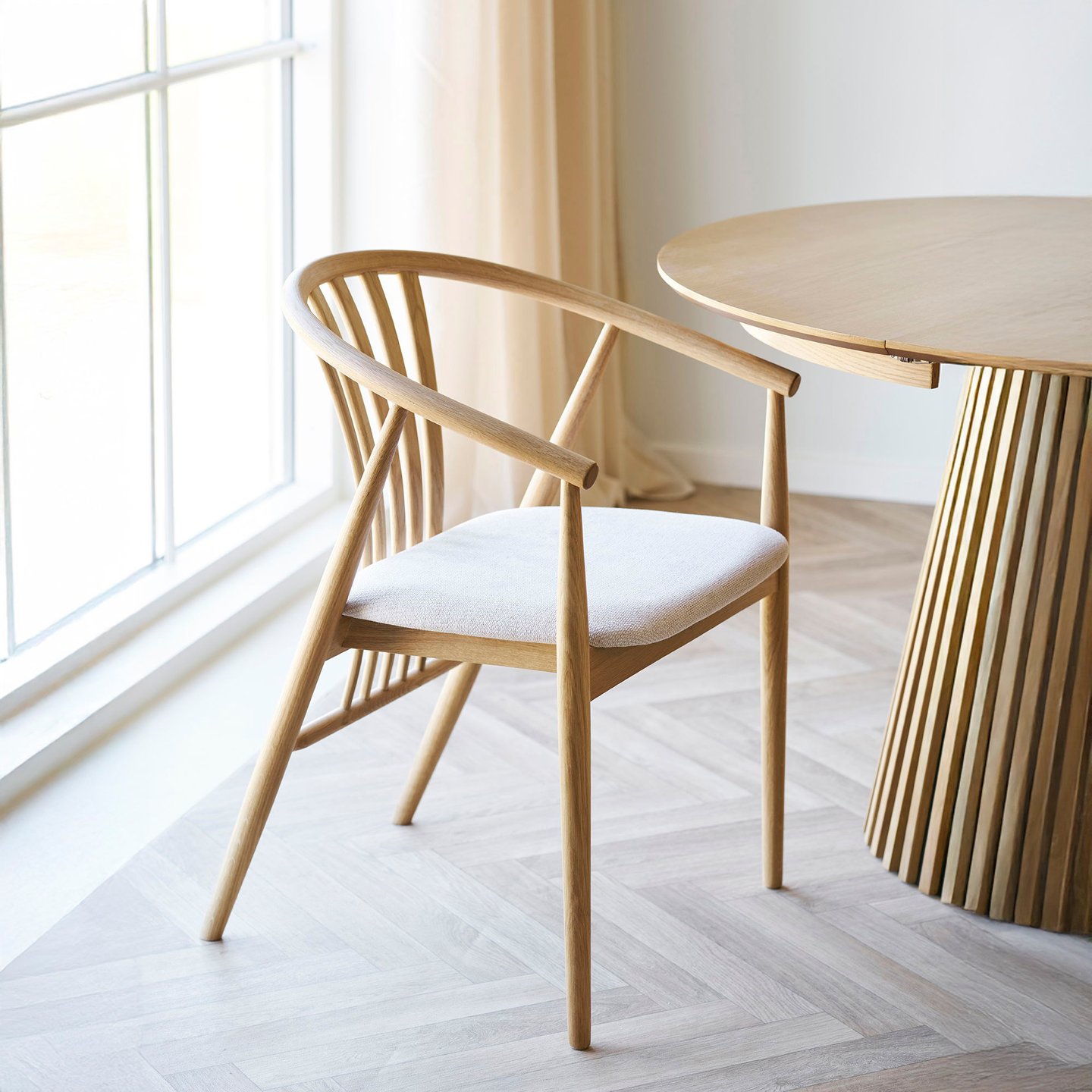House Nordic Agustin ruokatuoli, natural tammi / hiekka