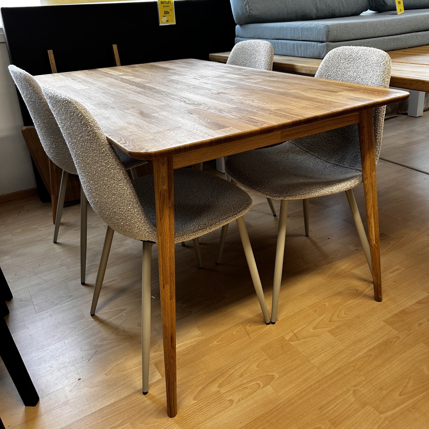 Ekholm Maria Ruokapöytä 140x90 Ruokatuoli beige