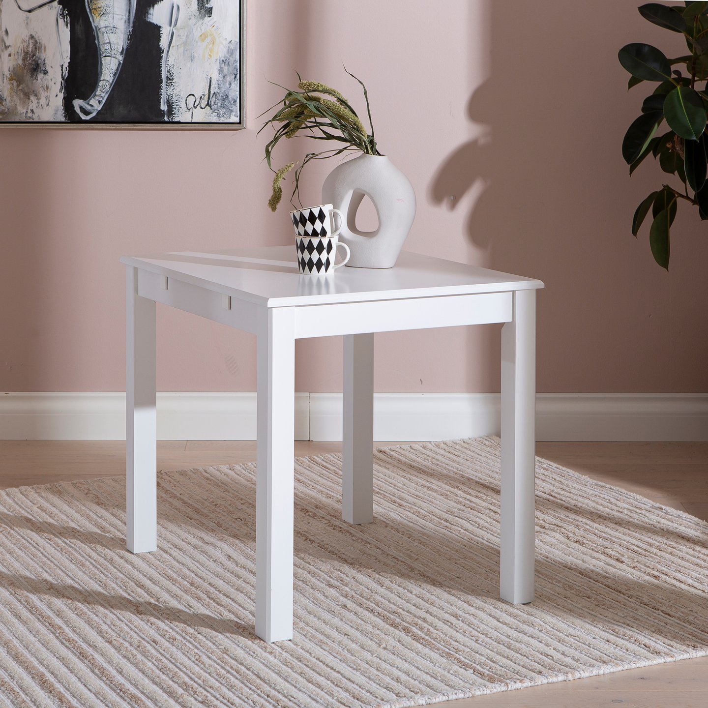 Hovi ruokapöytä 70x85, valkoinen