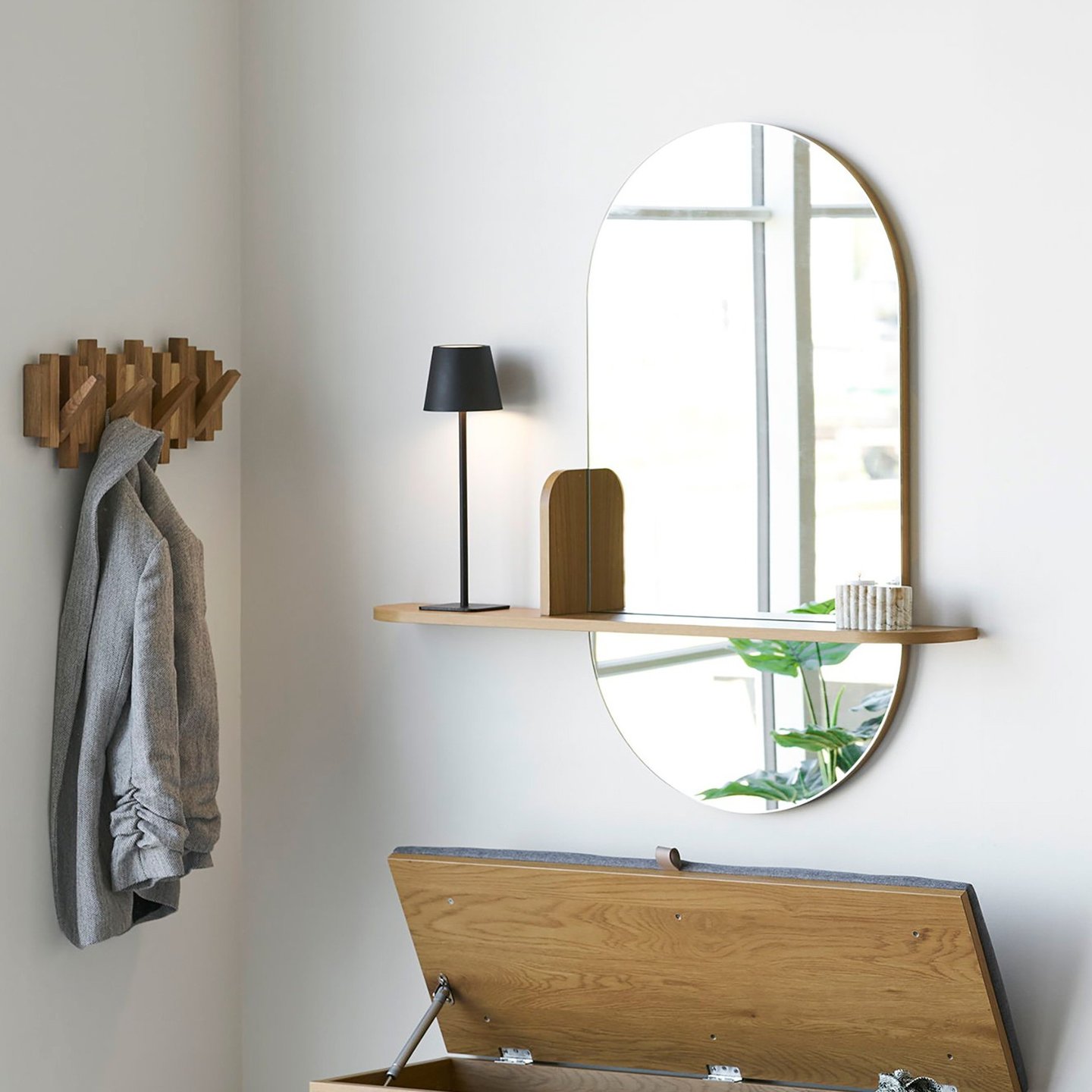 House Nordic Barco peili hyllylaudalla 92x15x94,5cm