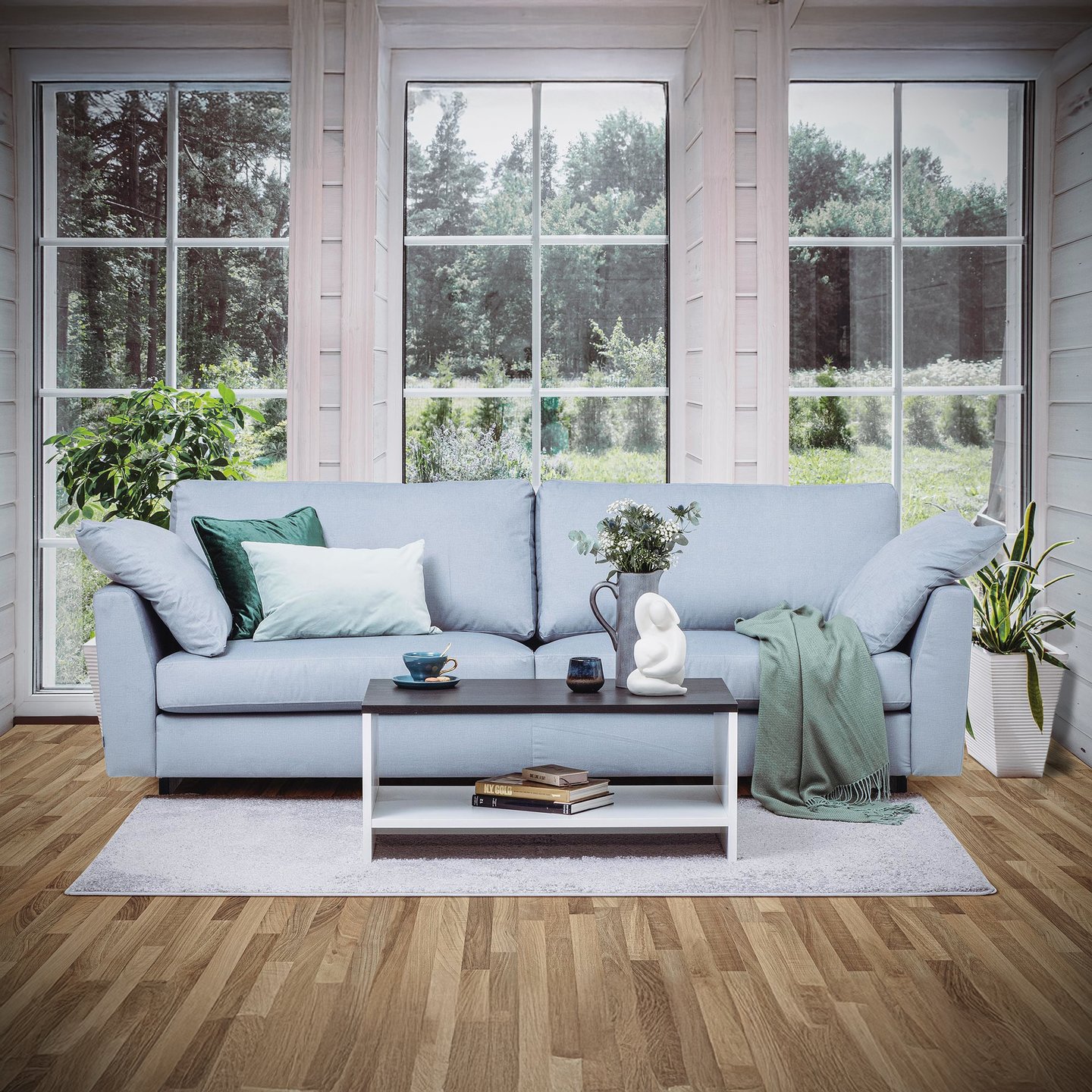 Superb 4-istuttava sohva harmaa: Tyylikäs ja muokattava 4-istuttava kangassohva, joka tuo mukavuutta olohuoneeseen. Ihanteellinen rentoutumiseen ja sosiaalisiin hetkiin.