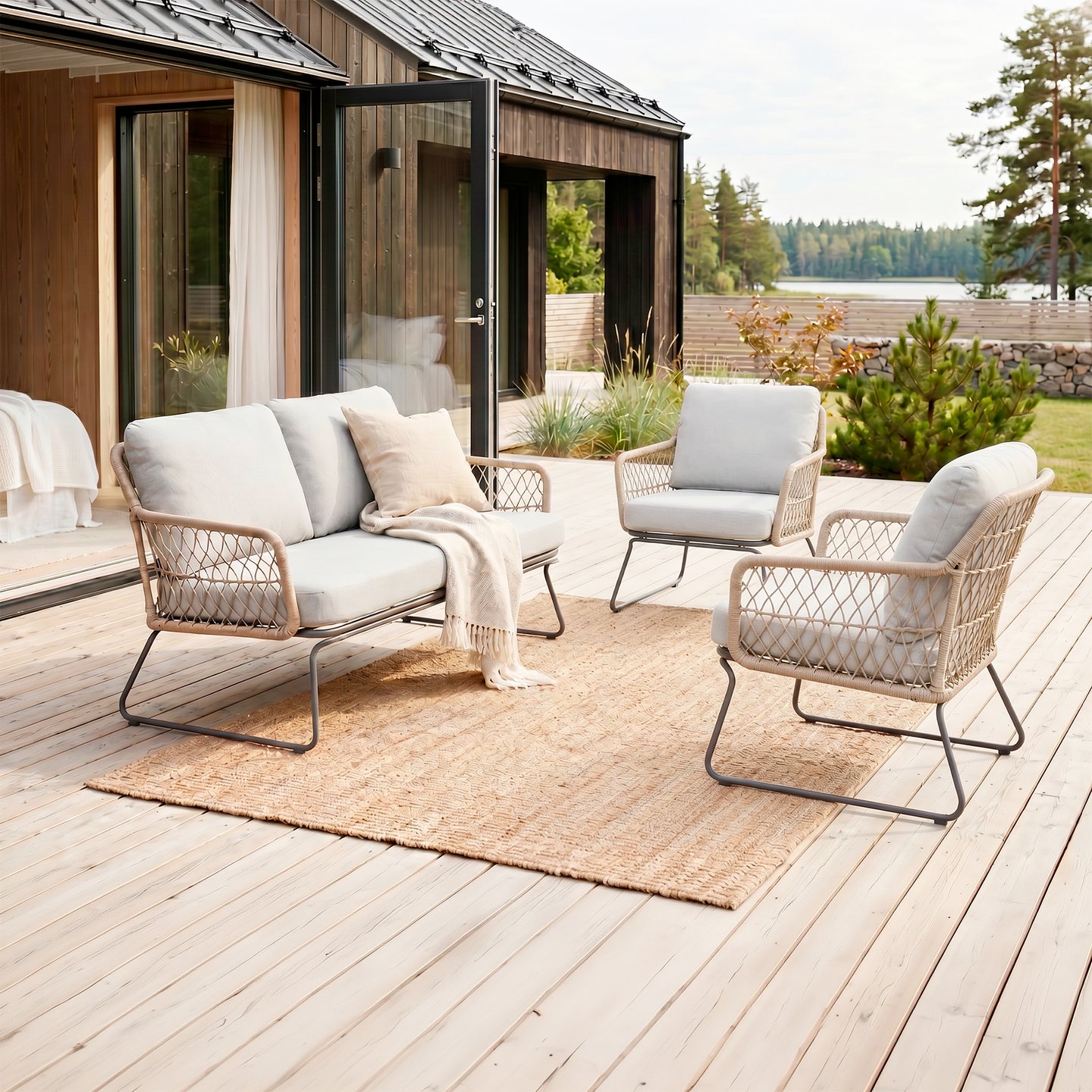 Provence sohvaryhmä 2+1+1, natural/beige
