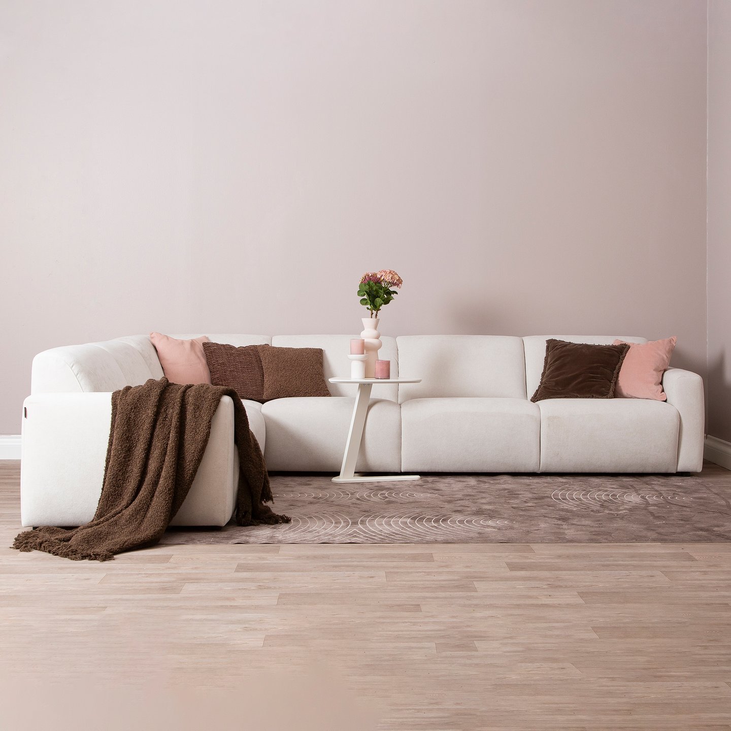 Basel kulmasohva 2K3, beige