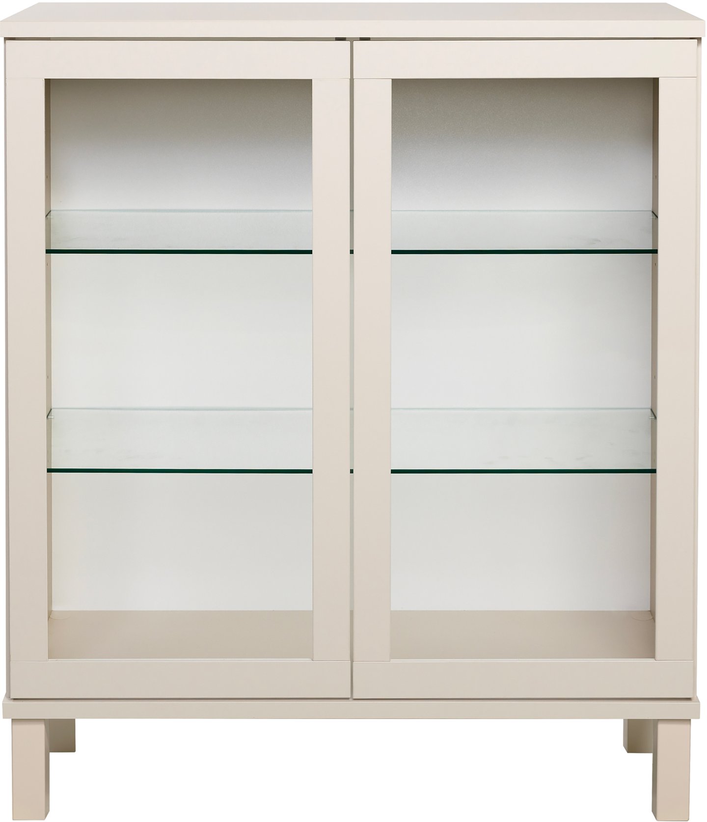 Sata lasiovikaappi nro 26. 92cm greige, kantikas jalka