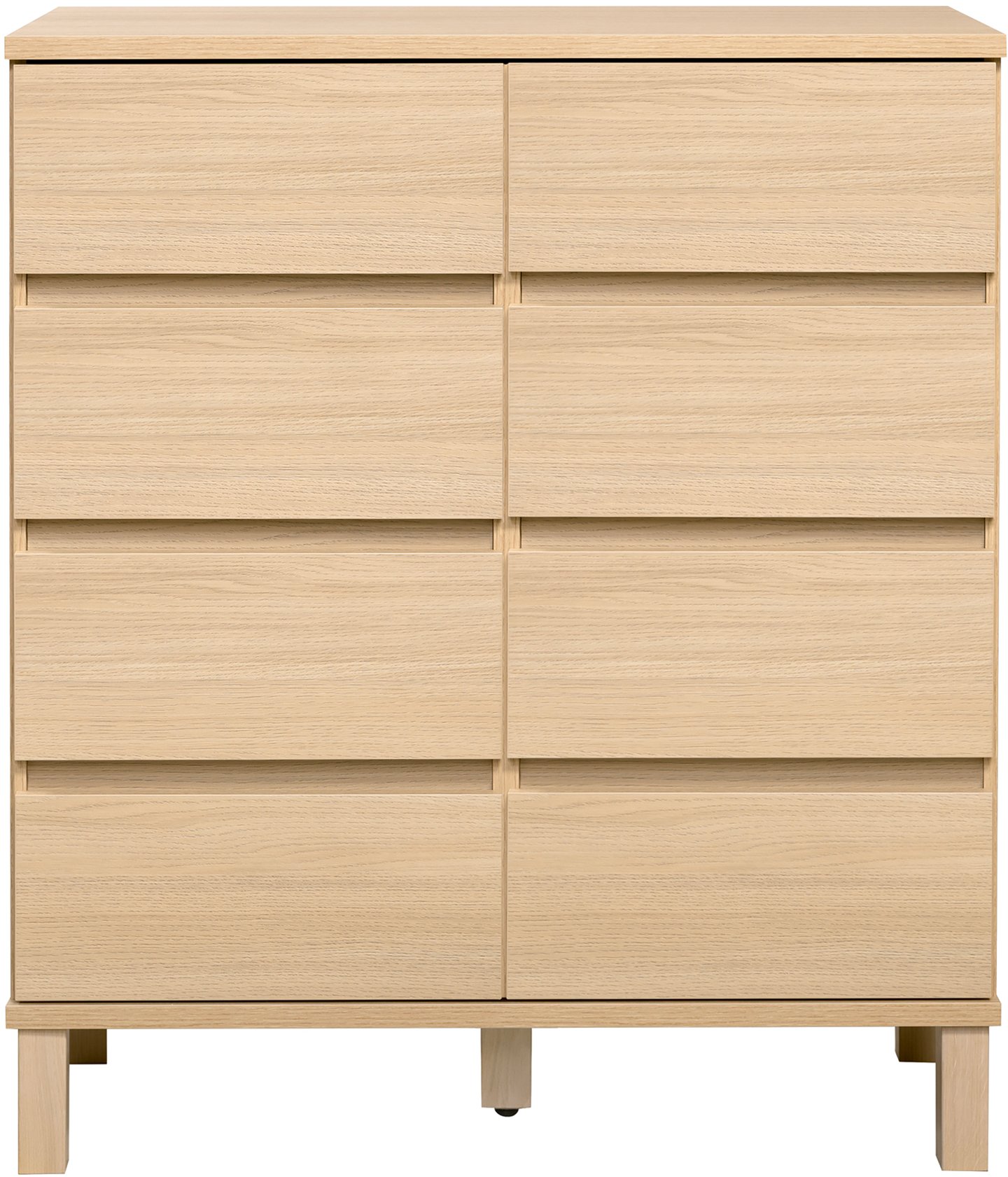 Sata lipasto nro 29. 92cm 8-ltk vaalea tammi, kantikas jalka