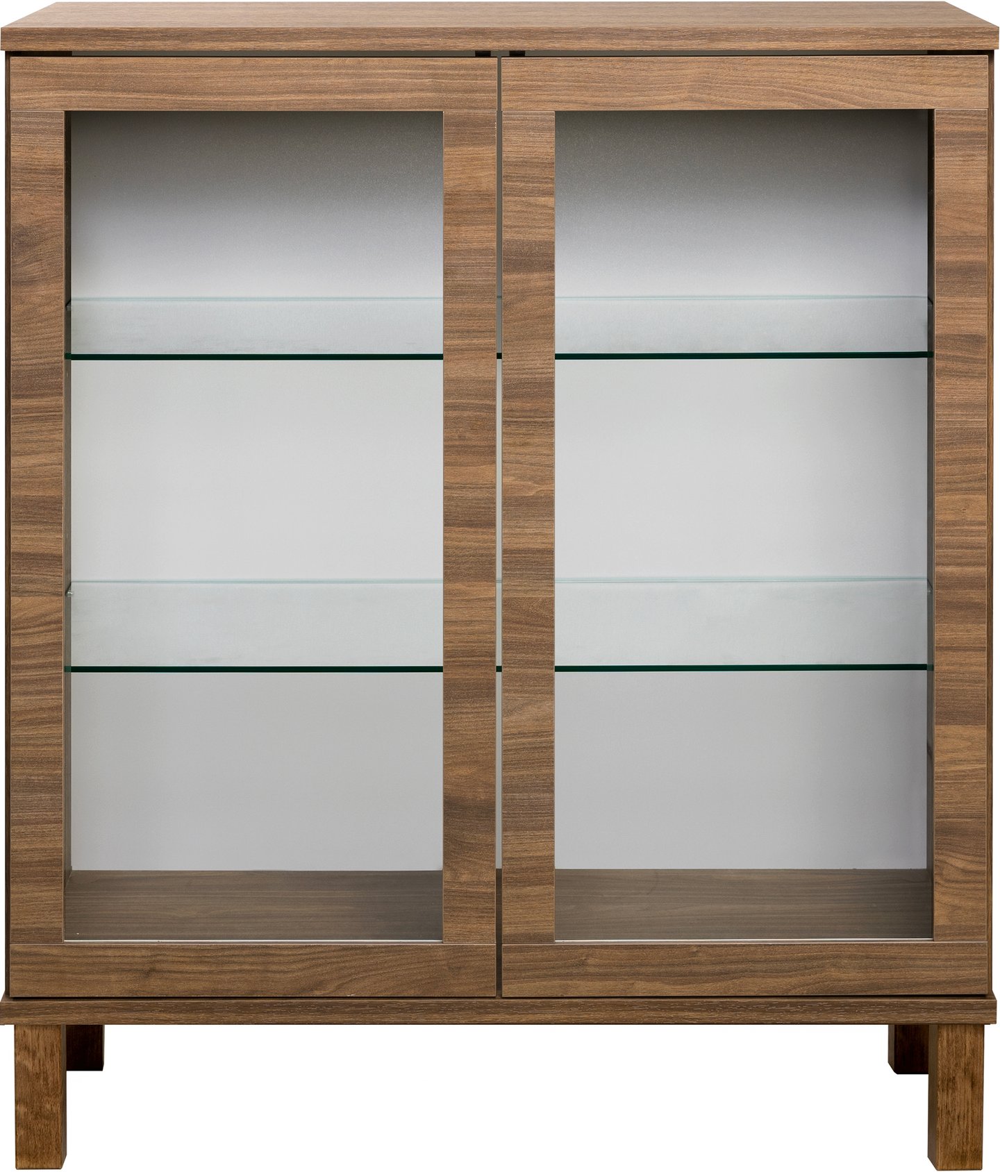 Sata lasiovikaappi nro 26. 92cm ruskea, kantikas jalka