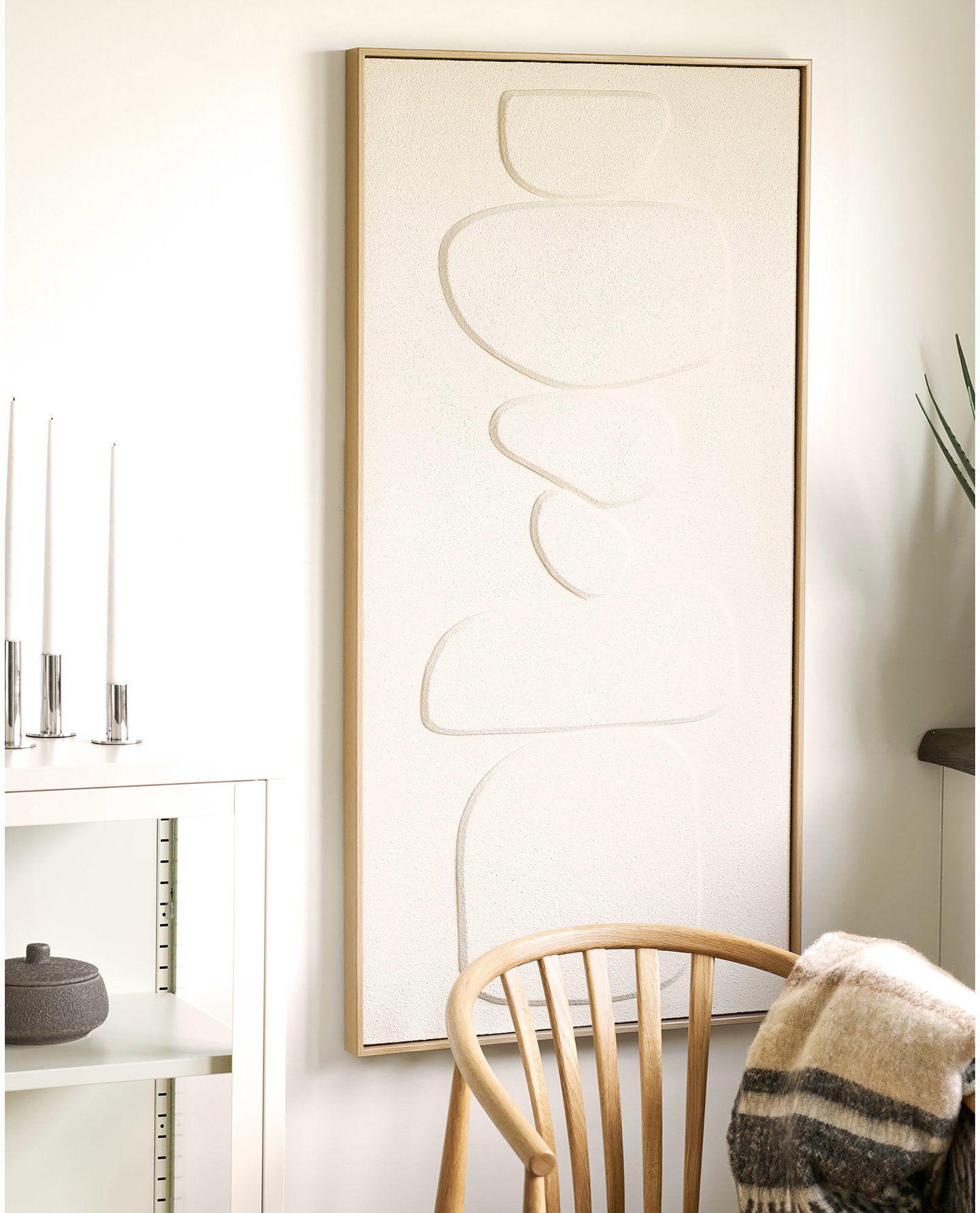 House Nordic kohokuvioitu taulu, beige, nro 1, 60x120 cm