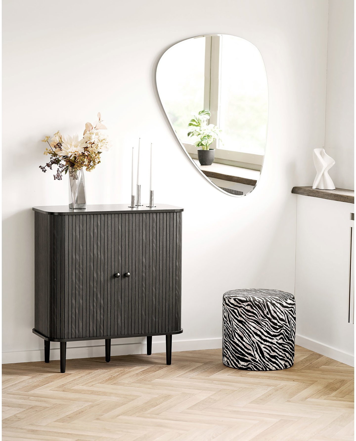 House Nordic senkki, 2 ovea, musta, 80x40x87 cm