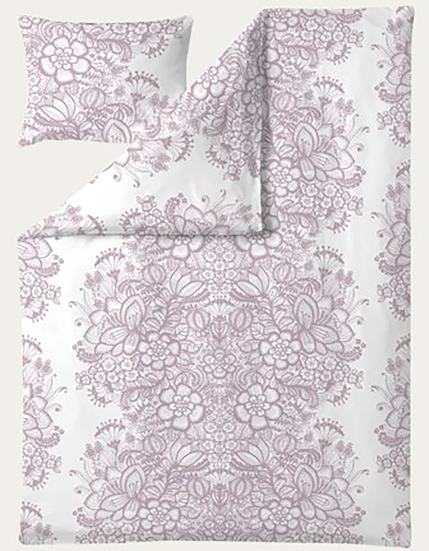 Vallila Vanilja pussilakanasetti sateen mauve 150x210cm