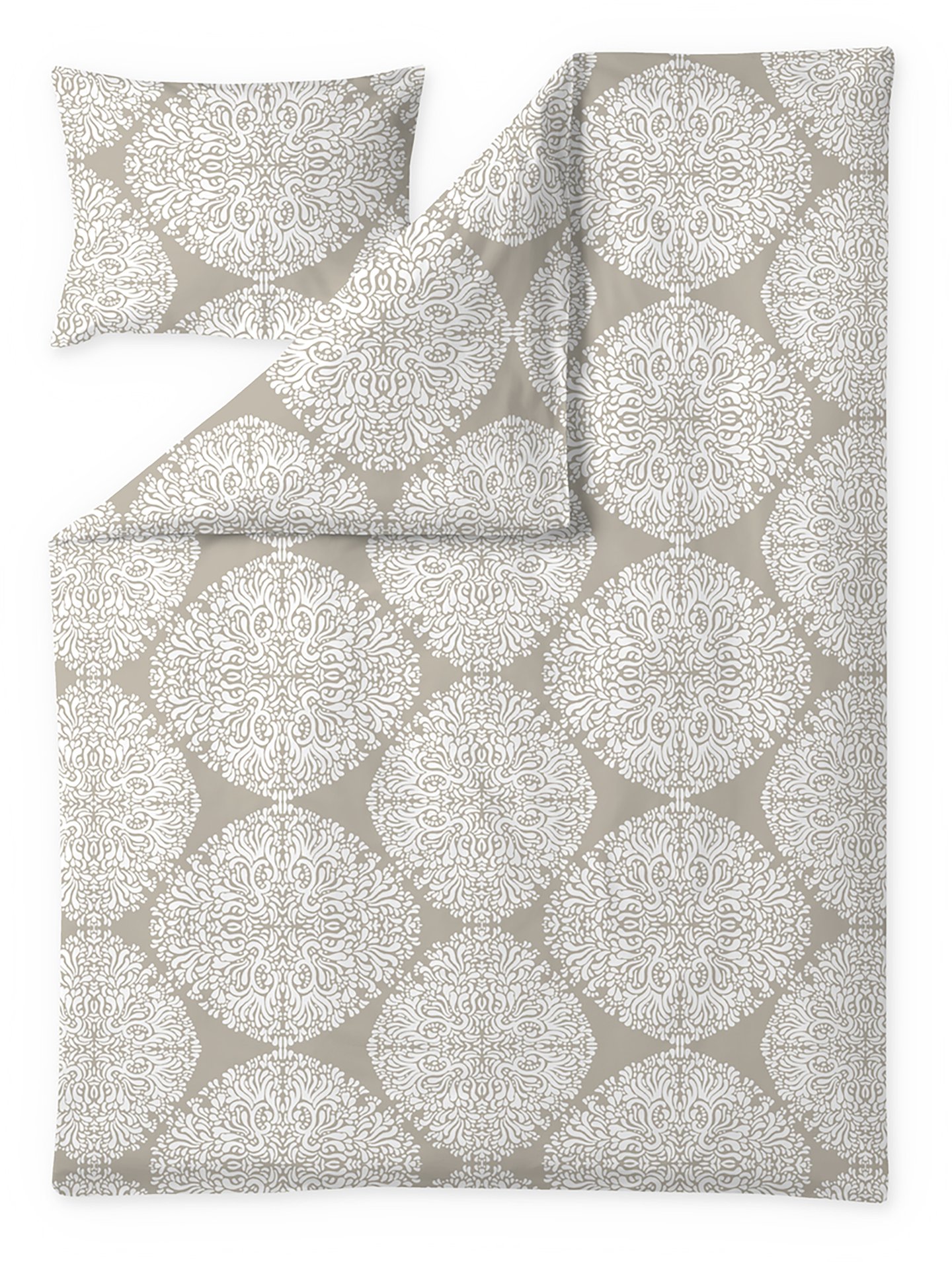 Vallila Hiutale pussilakanasetti latte/beige 150x210cm