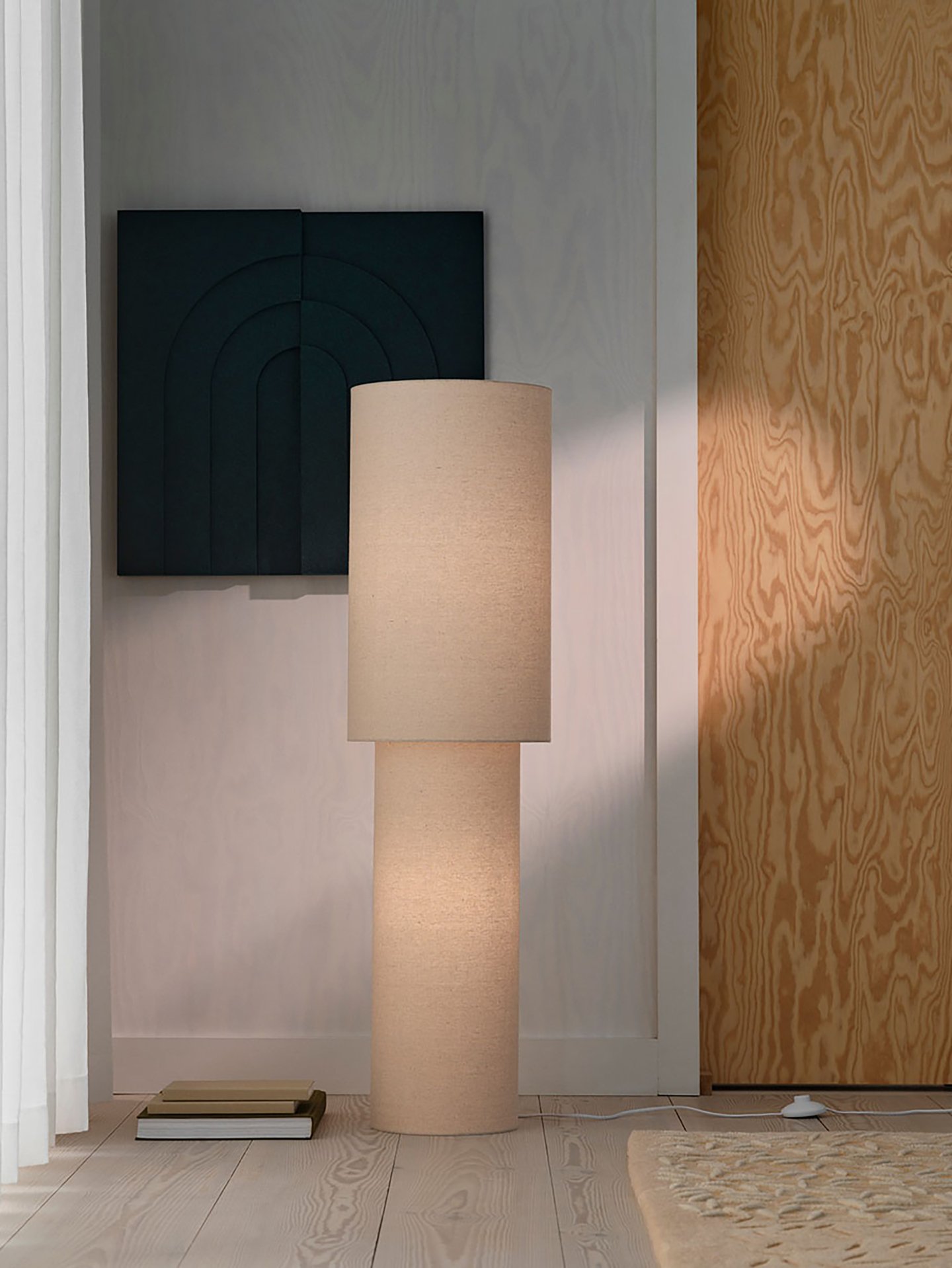 Nordlux Izara 110 lattiavalaisin beige