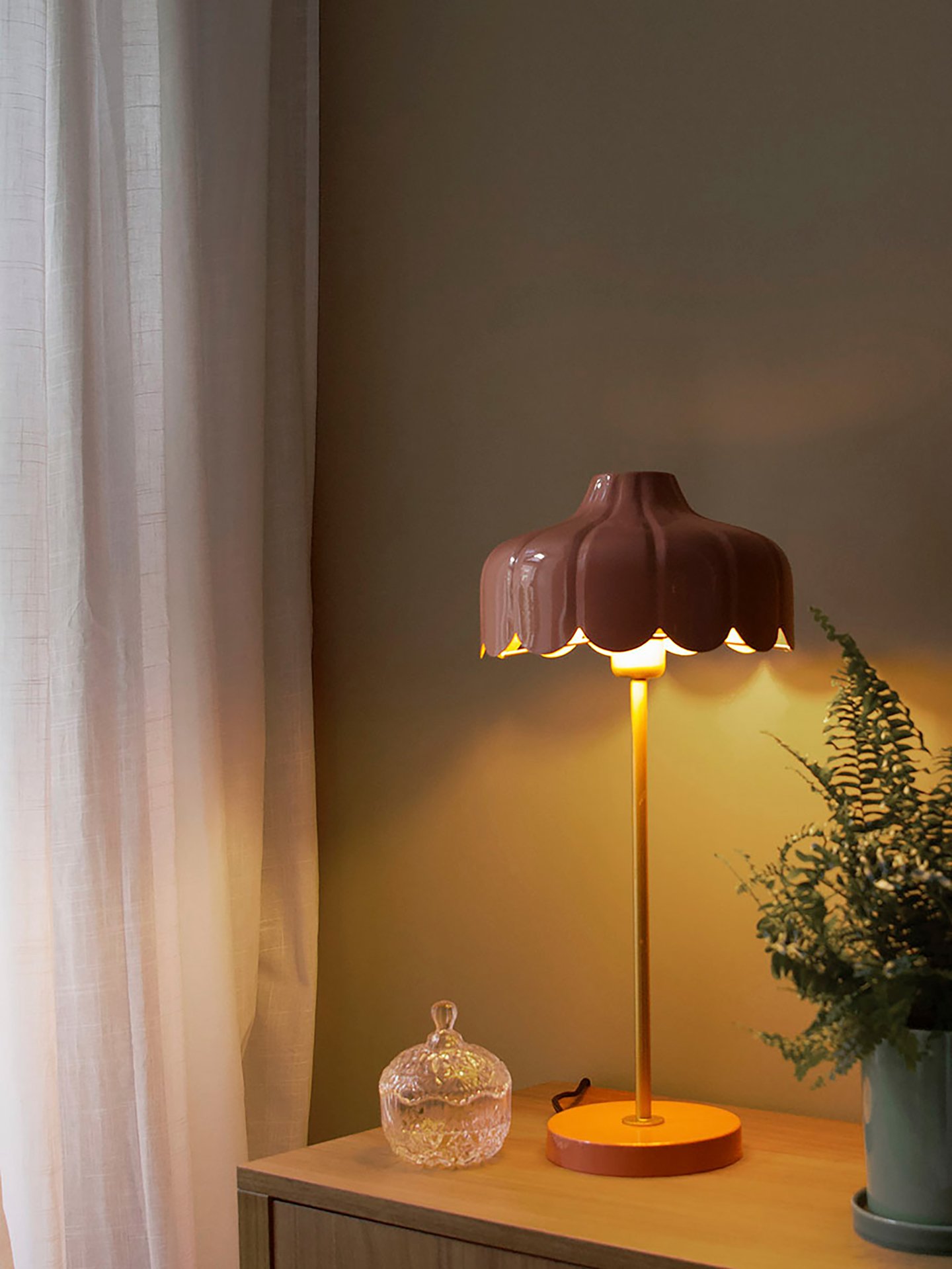 PR Home Wells pöytävalaisin roosa/kulta 50cm