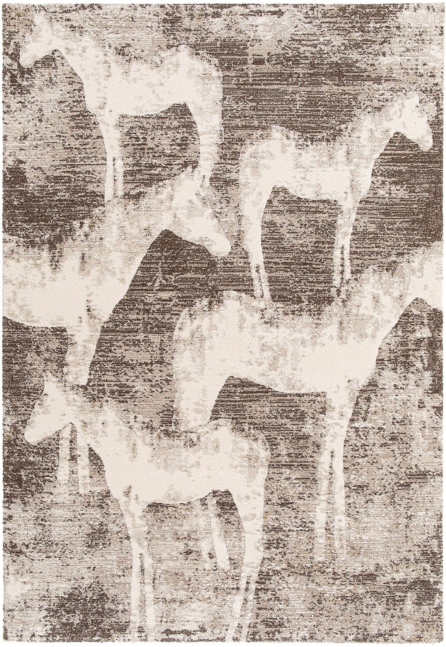 Villihevoset matto 160x230 cm ruskea