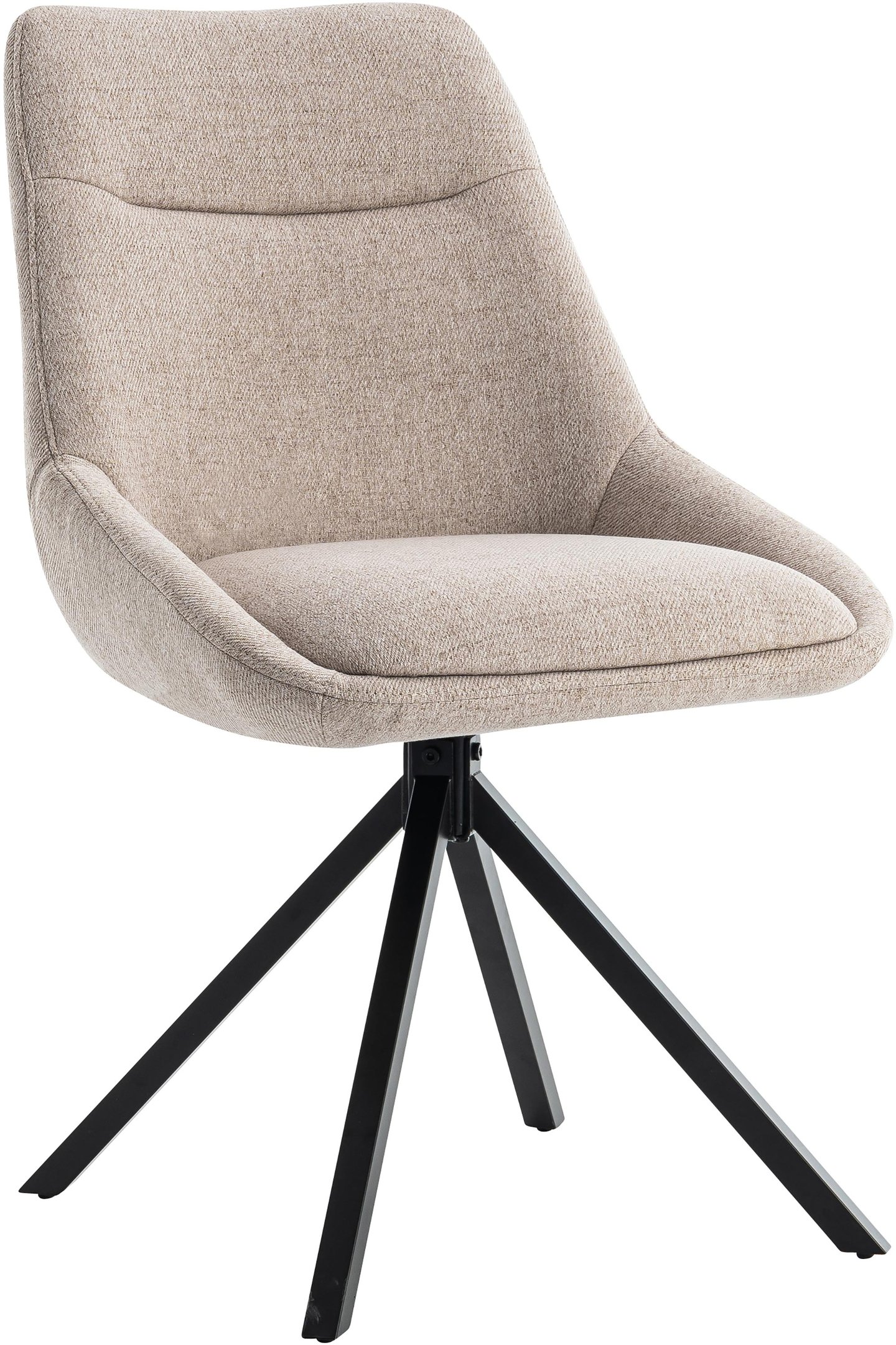 North Collection Everly ruokapöydän tuoli hiekka (Kiinteä Star-jalka): Tyylikäs hiekansävyinen ruokatuoli, jossa kestävä metallirunko. Sopii täydellisesti moderniin ruokailutilaan. Erityisesti kahden hengen ruokapöytään.