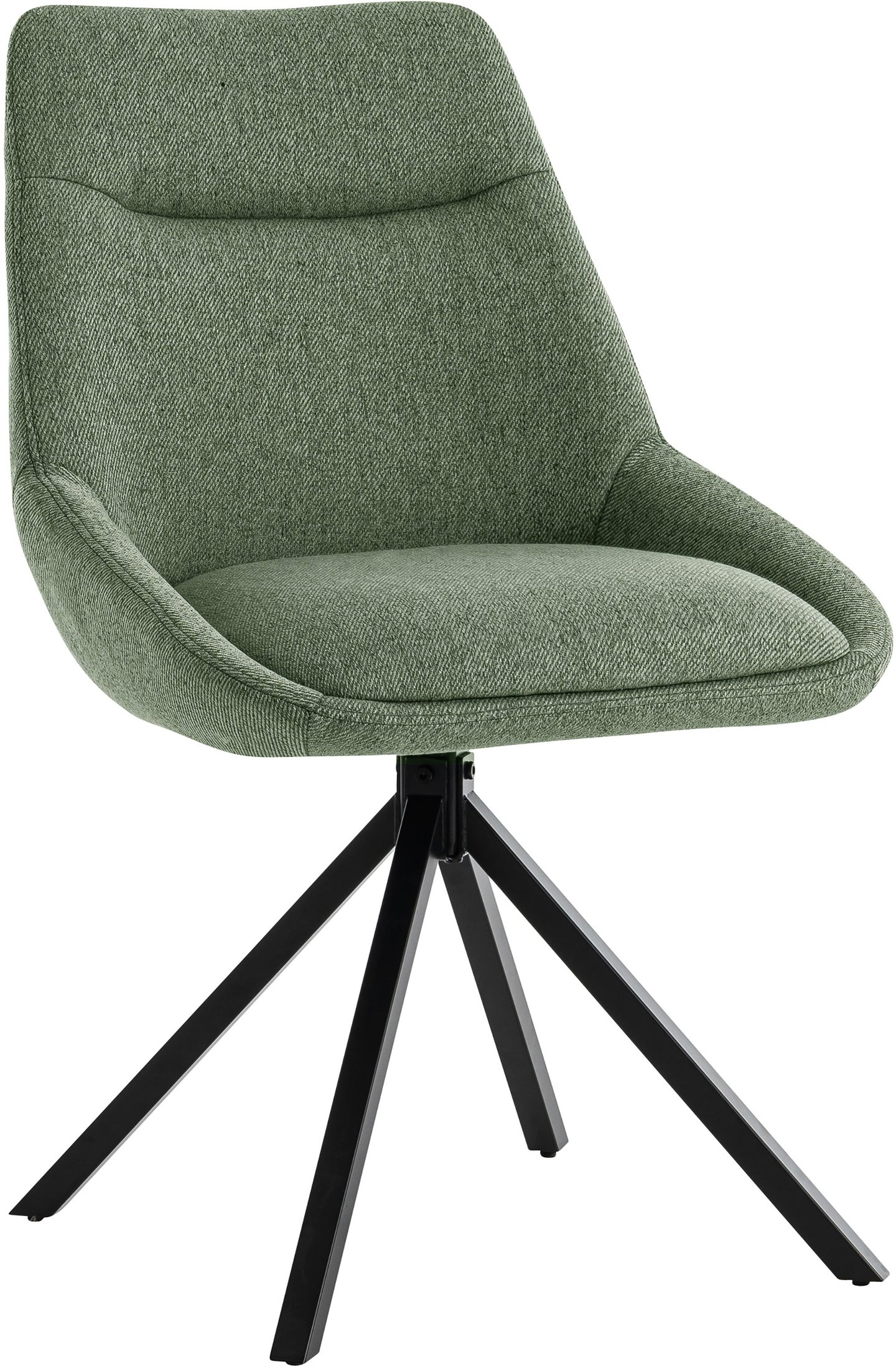 North Collection Everly ruokapöydän tuoli vihreä (Kiinteä Star-jalka): Tyylikäs vihreä ruokatuoli, jossa metallijalat ja kestävä verhoilu. Sopii täydellisesti moderniin ruokailutilaan tai kahden hengen pöydän ääreen.