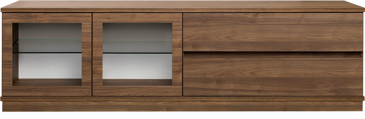 Sata taso nro 47. 183cm 2 lasiovi vasen + 2ltk ruskea, sokkeli