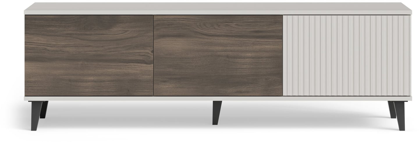 Evelyn tv-taso kolmella ovella 150cm, pähkinä / kashmir