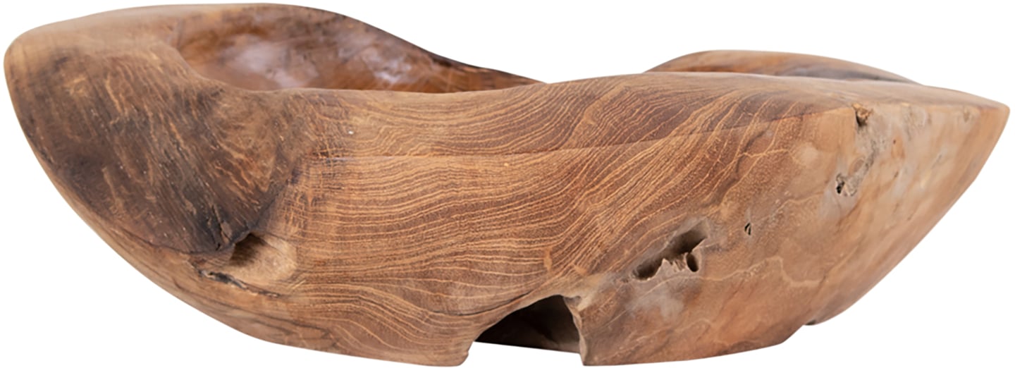 House Nordic Rio kulho, tiikki, luonnonväri, pyöreä 30x10 cm