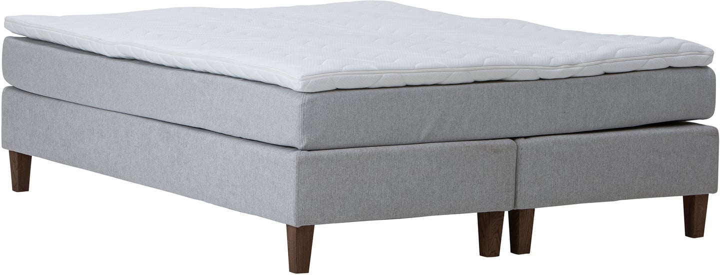 Moon Standard jenkkisänky 160x200, pocket 5-vyöh. Primo 84 v.harmaa, kännykkätaskulla (x2): Tyylikäs 160 cm leveä jenkkisänky, vaaleanharmaa, mukautuva patja takaa erinomaisen unen. Sopii moderniin makuuhuoneeseen.
