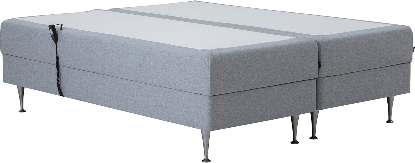 Sense moottorisänky 160x200 cm, pocket, vaaleanharmaa (sis. petauspatja): Moottorisänky 160x200 cm, vaaleanharmaa. Ergonominen ja dynaaminen, täydellinen makuuhuoneeseen. Mukautuva nukkumisratkaisu, metallijaloilla.