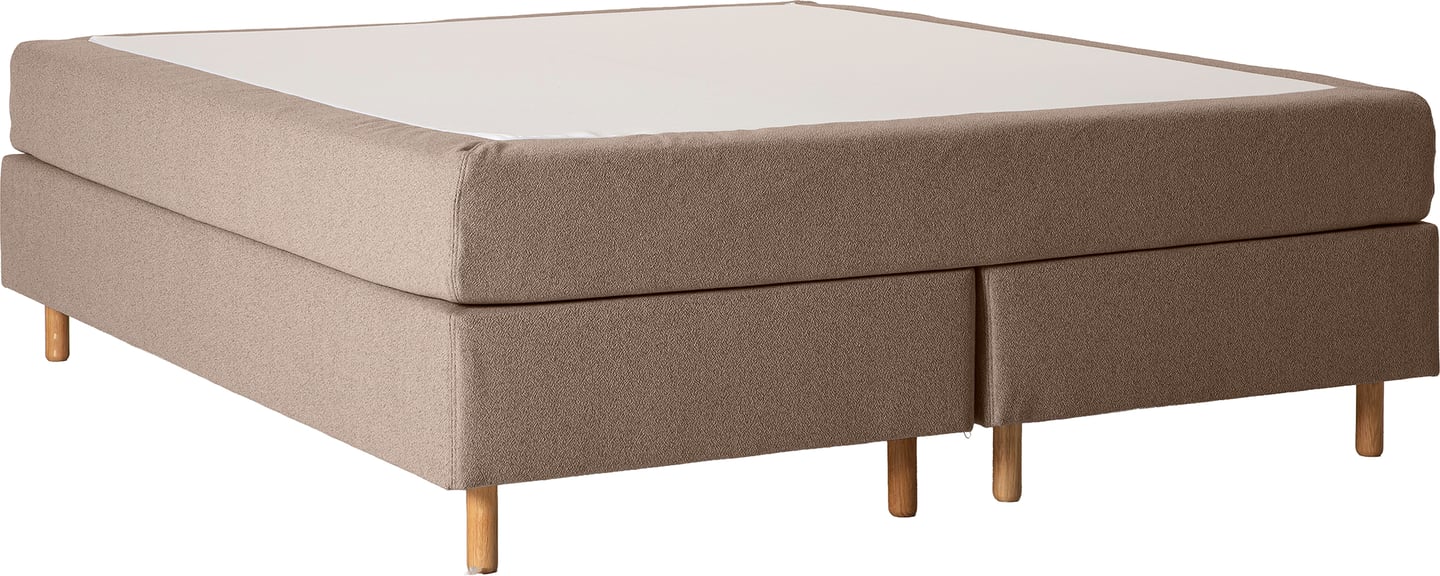 Unelle 500 Viscolux jenkkisänky 5-vyöhyke visco, 160x200, hard/hard, Fano 15 ruskea, tammijalat