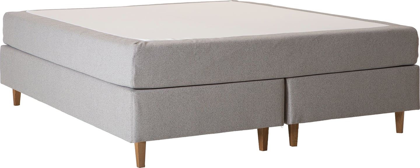 Unelle 500 Viscolux jenkkisänky 5-vyöhyke visco, 180x200, hard/medium, Fano 80 vaaleanharmaa, tammijalat