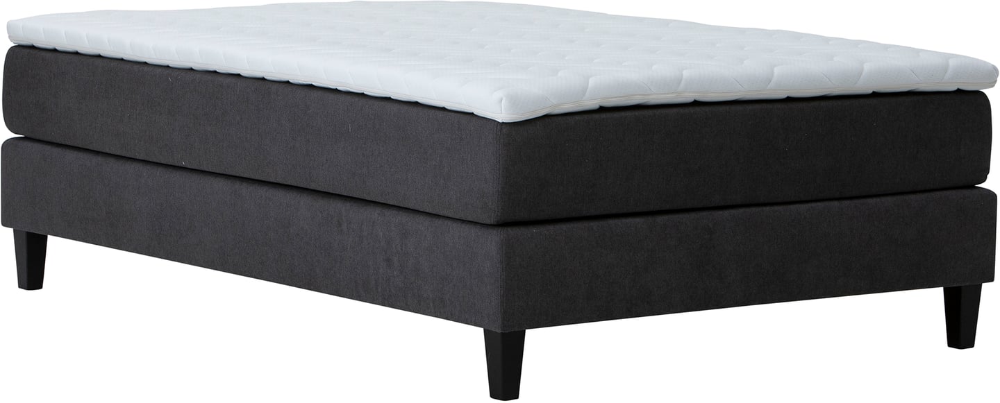 Moon Lux jenkkisänky 120x200, pocket 7-vyöh. Primo 96 antrasiitti, kännykkätaskulla: Tyylikäs 120 cm leveä jenkkisänky, jossa mukautuva pocket-jousitus. Sopii täydellisesti moderniin makuuhuoneeseen.