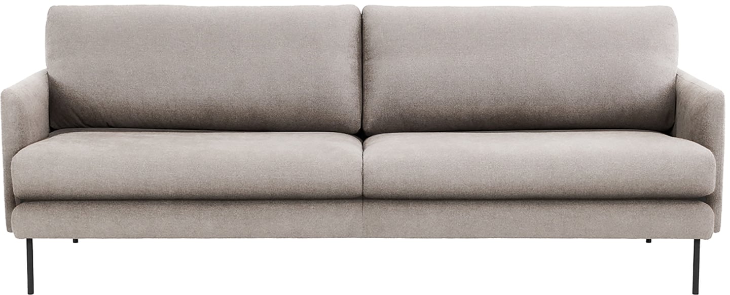Pohjanmaan® Nordic 3-ist. sohva jumbo 237cm, Cloud-70 kangas, mustat metallijalat: Tyylikäs 3-istuttava kangassohva, muokattava ja moderni, täydellinen olohuoneeseen. Kestävä materiaali, mukava istua.