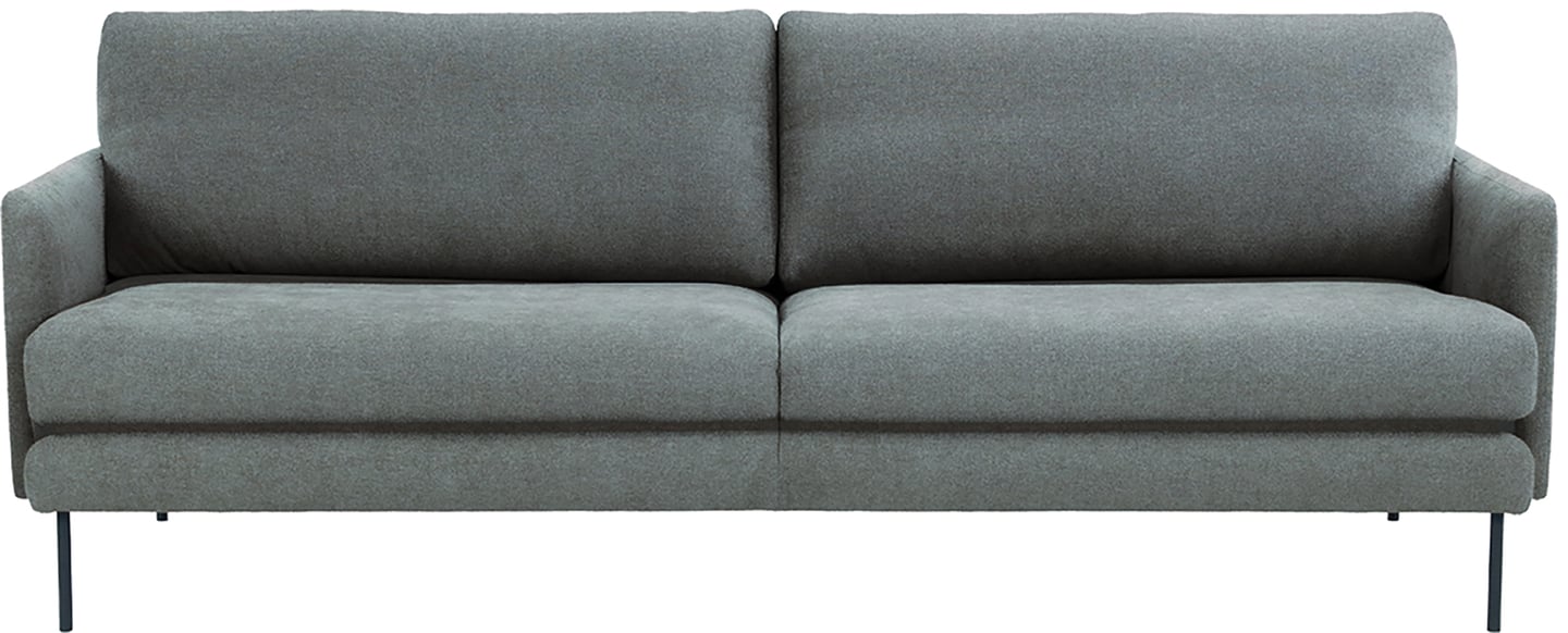 Pohjanmaan® Nordic 3-ist. sohva jumbo 237cm, Cloud-72 kangas, mustat metallijalat: Tyylikäs 3-istuttava kangassohva, muokattava ja dynaaminen. Sopii olohuoneeseen, tarjoaa mukavuutta ja modernia ilmettä.