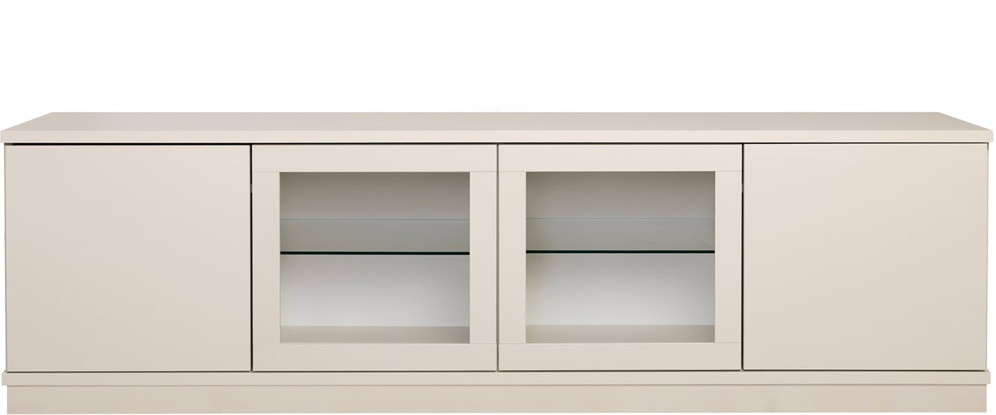 Sata taso nro 43. 183cm 2 ovea + 2 lasiovea greige, sokkeli
