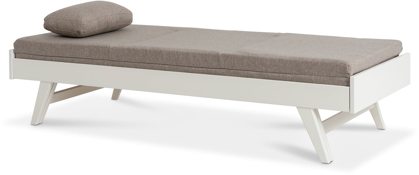 Notte 3-istuttava divaani vuodesohva 190cm taittopatjalla (beige), valkoinen