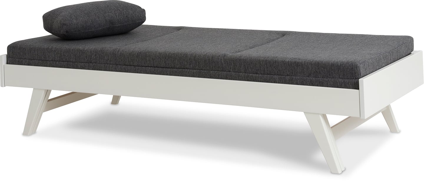 Notte 3-istuttava divaani vuodesohva 190cm taittopatjalla (harmaa), valkoinen