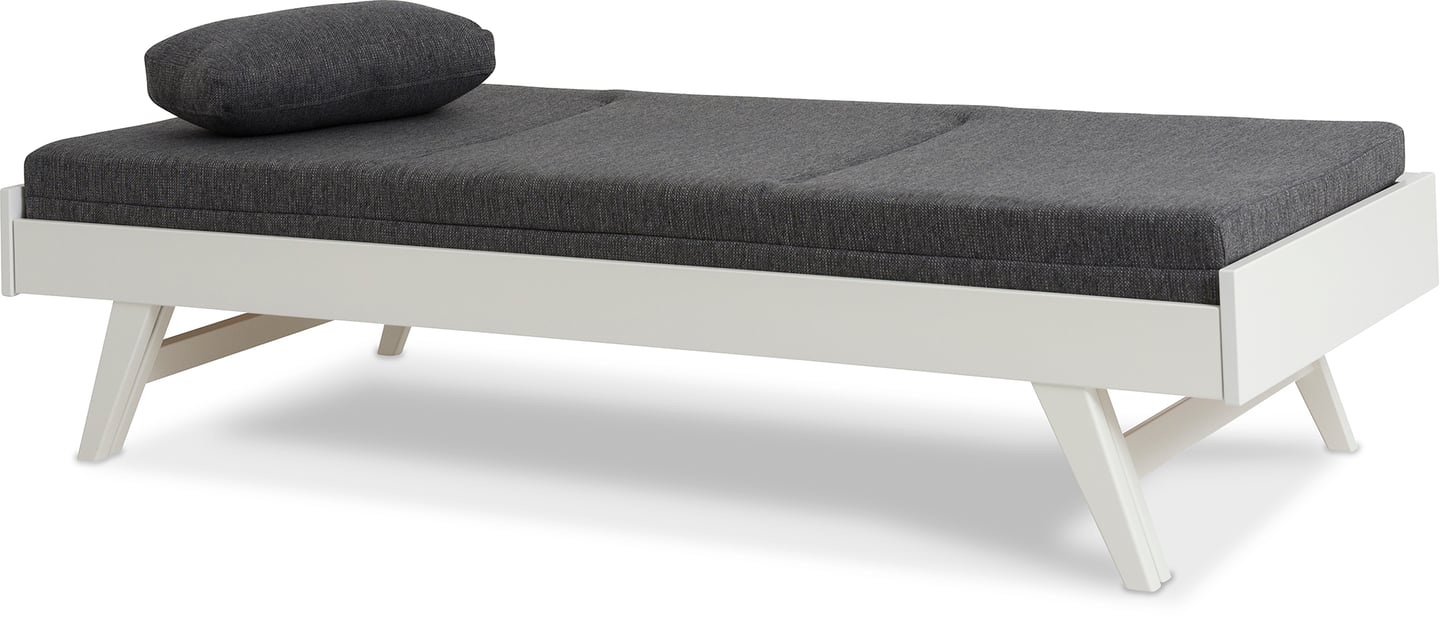 Notte 3-istuttava divaani vuodesohva 200cm taittopatjalla (harmaa), valkoinen