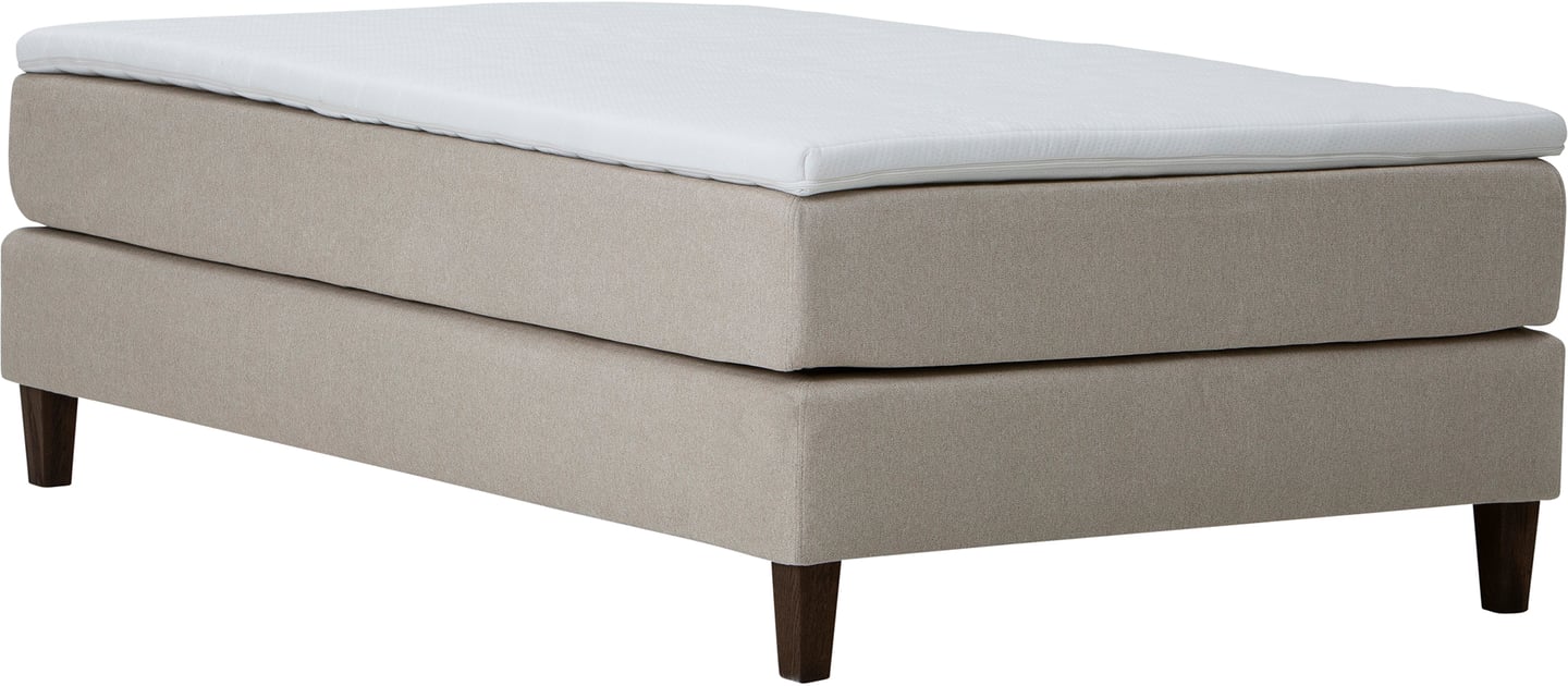 Moon Lux jenkkisänky 120x200, pocket 7-vyöh. Primo 05 beige, kännykkätaskulla: Tyylikäs 120 cm leveä jenkkisänky, jossa pocket-jousitus. Erinomainen valinta makuuhuoneeseen, mukava nukkua ja rentoutua.