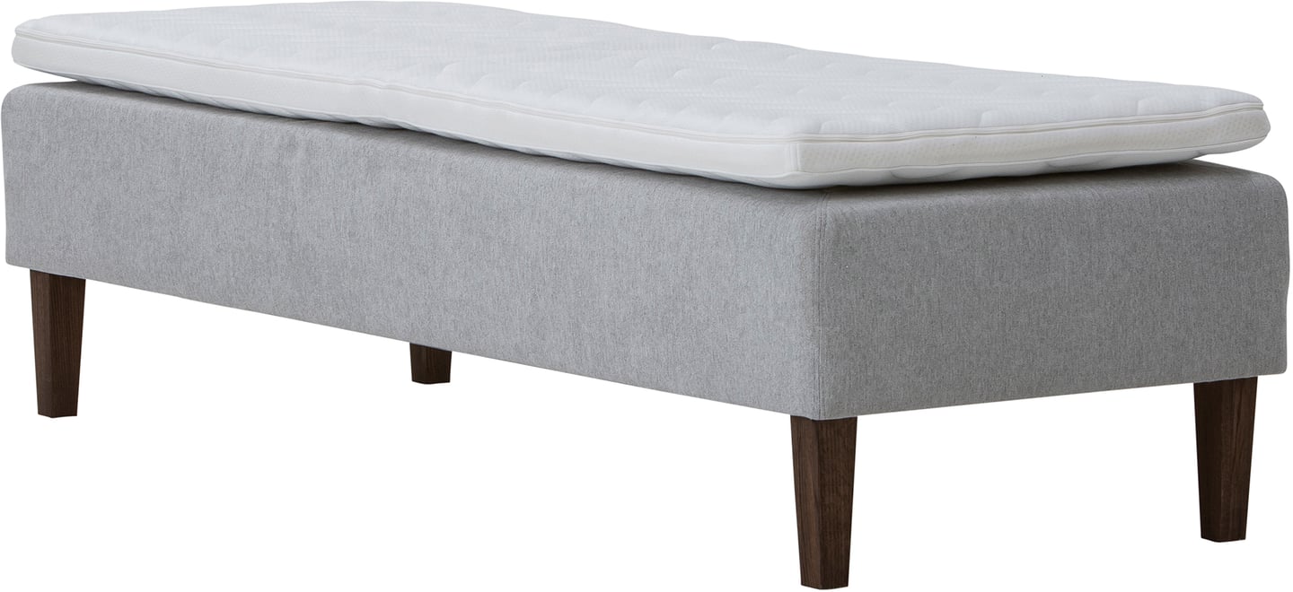 Moon Standard runkopatja 80x200, pocket 5-vyöh. Primo 84 v.harmaa, kännykkätaskulla: Tyylikäs 80 cm leveä runkopatja, jossa moderni vaaleanharmaa kangas. Erinomainen valinta makuuhuoneesi sisustukseen!