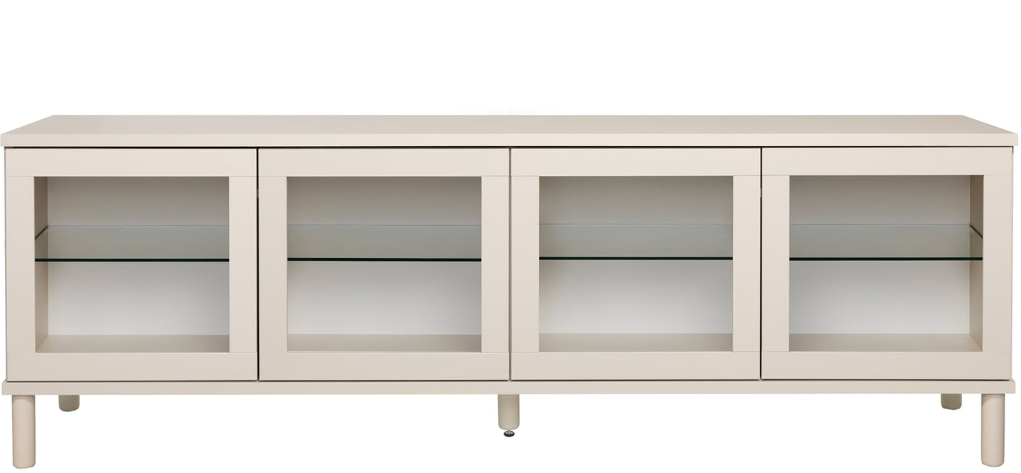 Sata taso nro 52. 183cm 4 lasiovea greige, pyöreä jalka