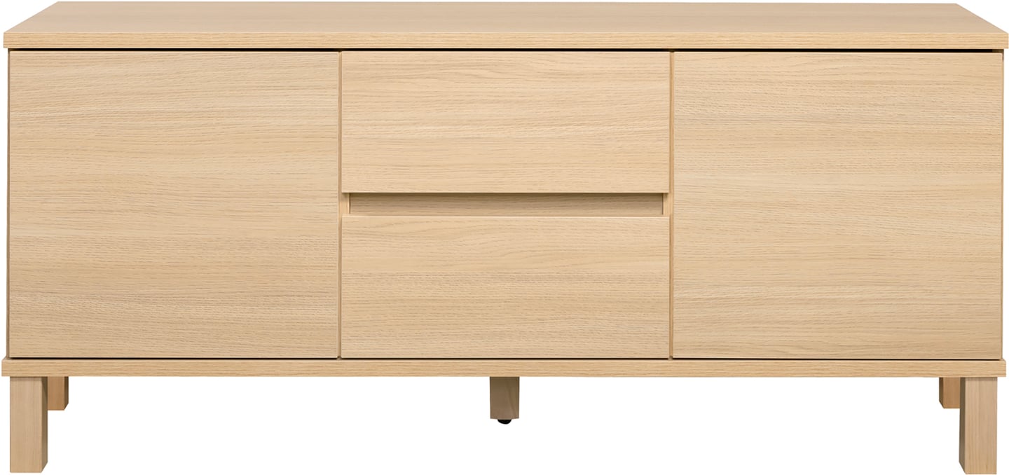 Sata taso nro 31. 138cm 2 ovea + 2ltk vaalea tammi, kantikas jalka