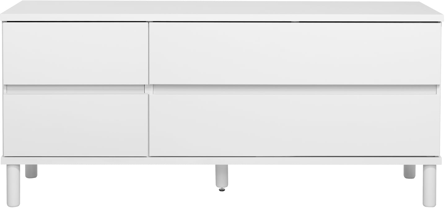 Sata taso nro 34. 138cm 2ltk + 2 lev ltk valkoinen, pyöreä jalka