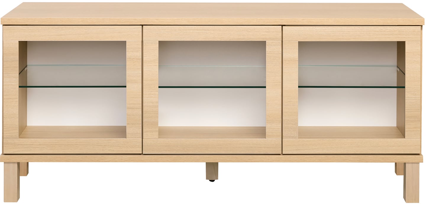 Sata taso nro 33. 138cm 3 lasiovea vaalea tammi, kantikas jalka