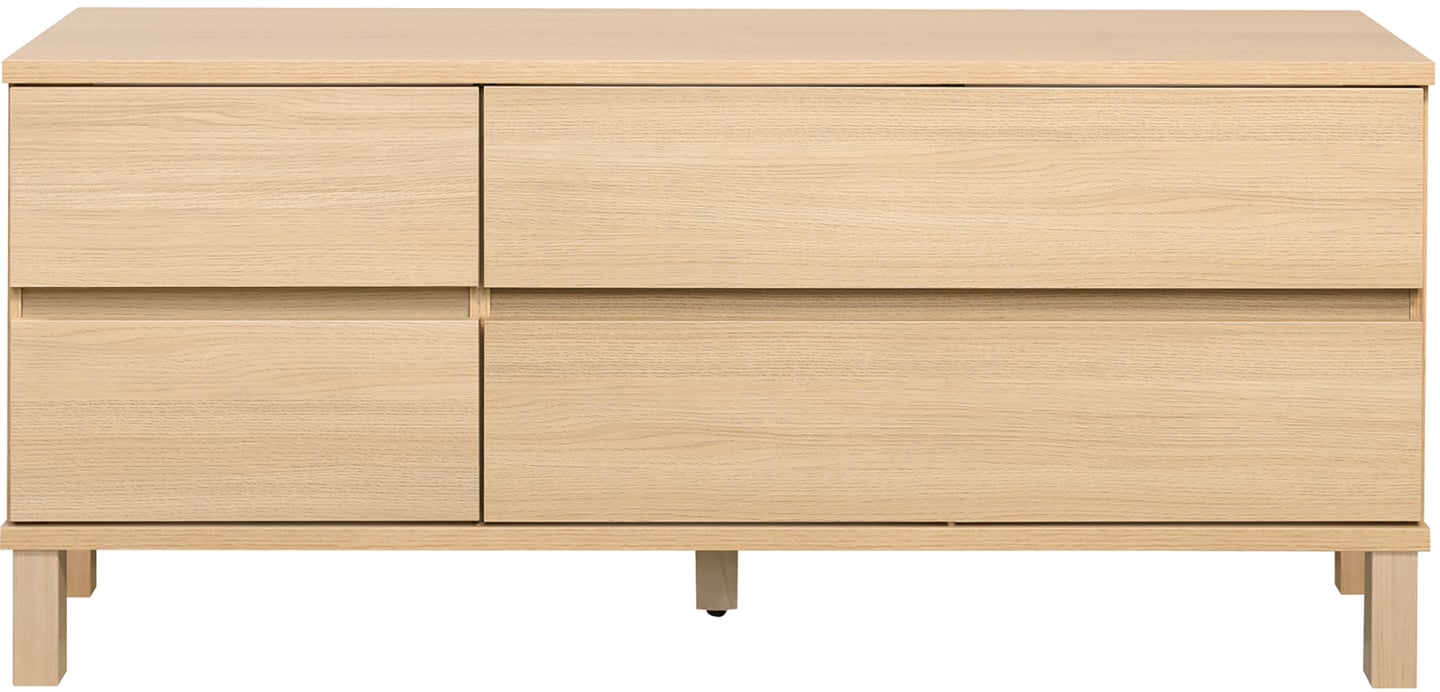 Sata taso nro 34. 138cm 2ltk + 2 lev ltk vaalea tammi, kantikas jalka