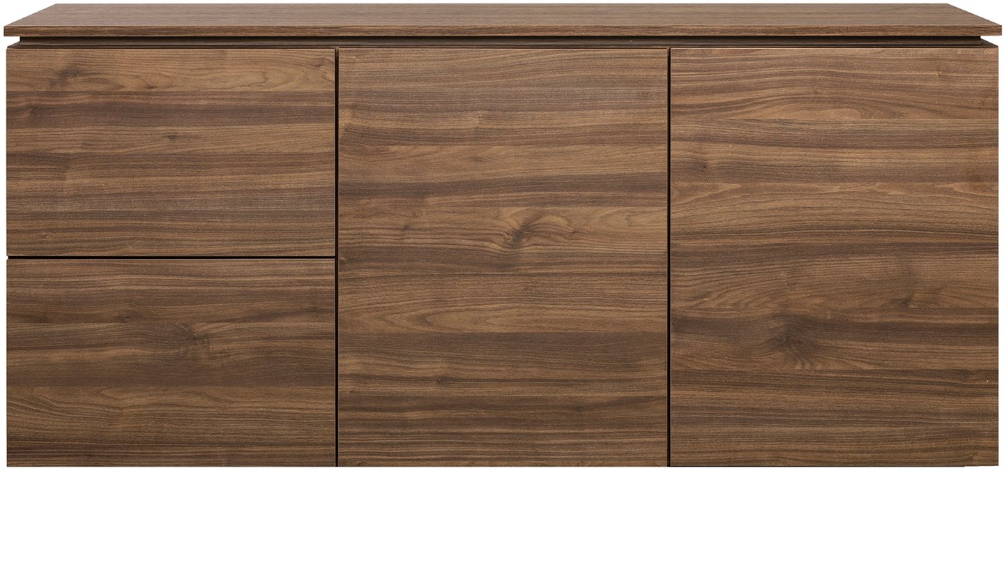 Lakeus senkki nro 5. 148 cm tuplakannella ruskea, seinään asennettava
