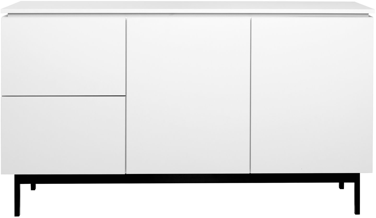 Lakeus senkki nro 5. 148 cm tuplakannella valkoinen, metallinen jalkasokkeli
