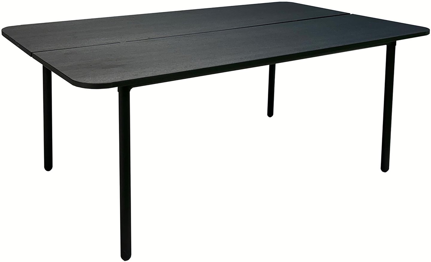 Newark sohvapöytä 110x75 cm musta/harmaa: Tyylikäs musta sohvapöytä, 110x75 cm, täydellinen terassille tai puutarhaan. Kestävä ja ajaton muotoilu, joka tuo mukavuutta ulkotiloihin.