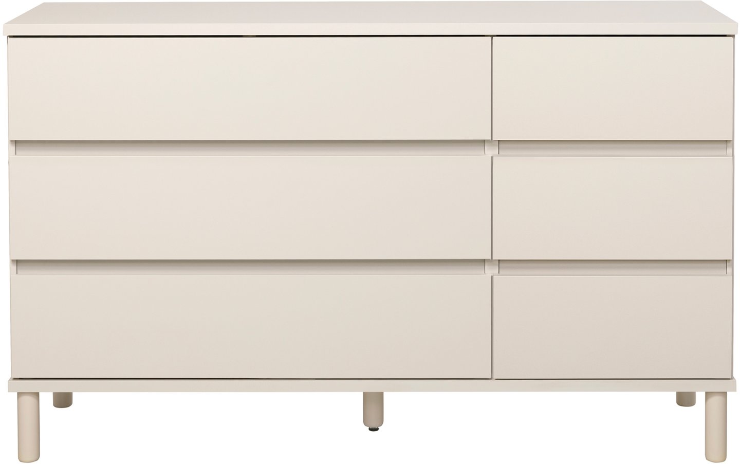 Sata senkki nro 58. 138cm 3ltk + 3 lev ltk greige, pyöreä jalka