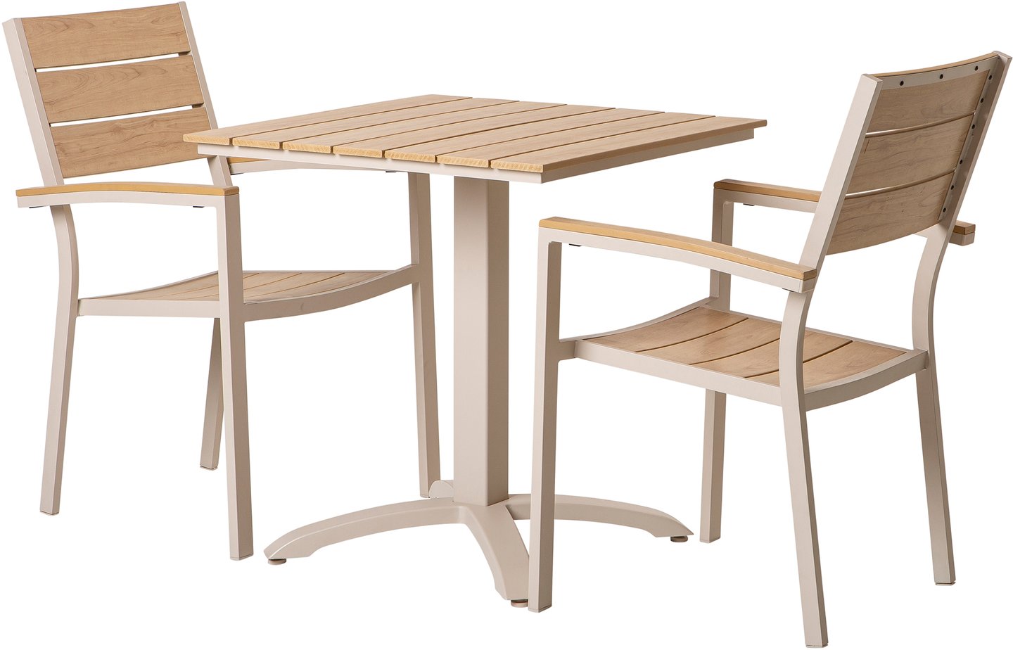Saarni ruokailuryhmä 70x70, kahdelle, saarni/khaki