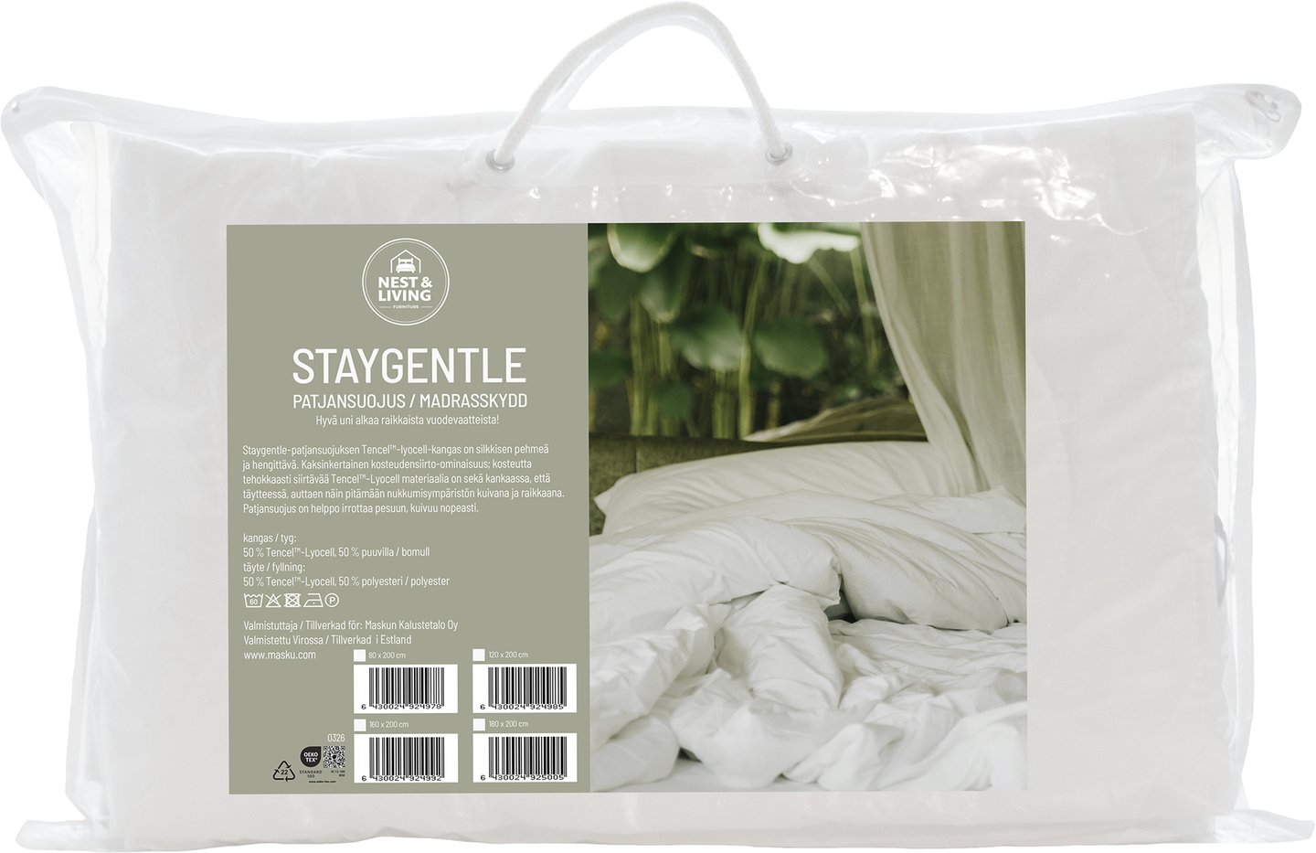 Staygentle Tencel patjansuojus 180x200 cm