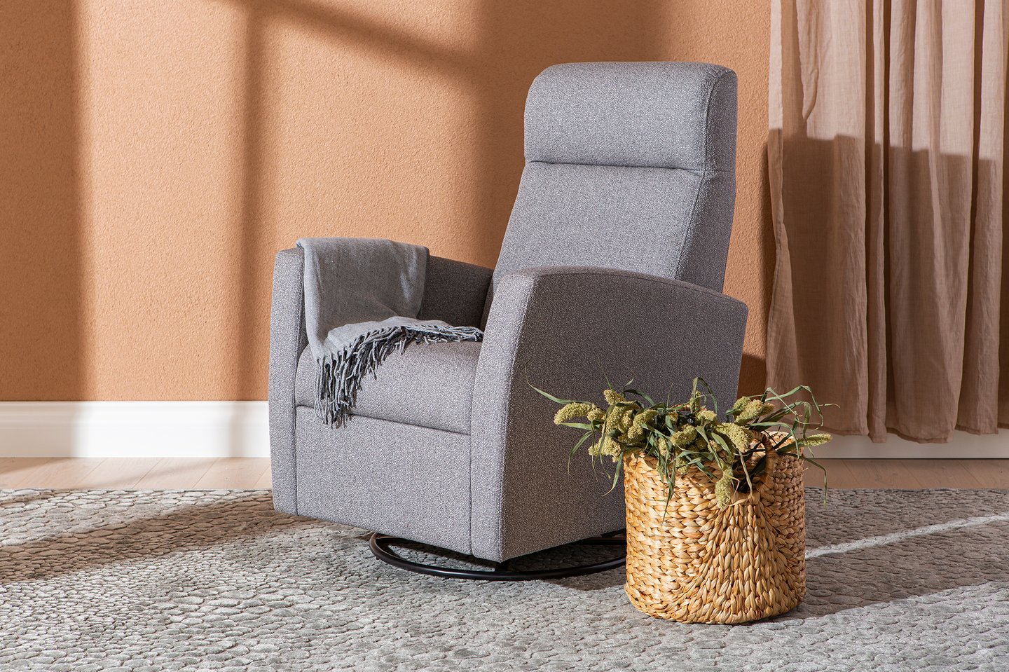 Fox recliner tuoli, harmaa